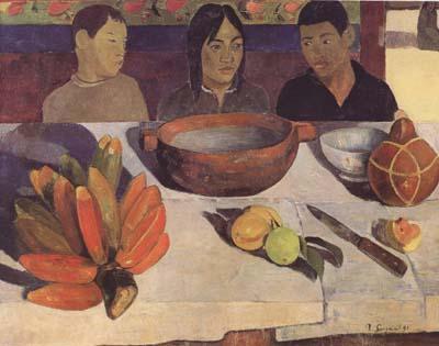 Paul Gauguin The Meal(The Bananas) (mk06) oil painting picture